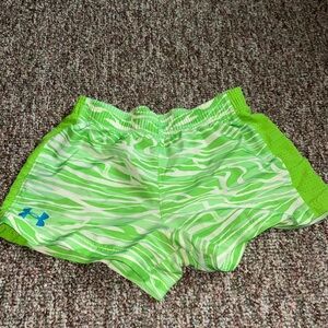 Youth Girls Green Loose Under Armour Shorts